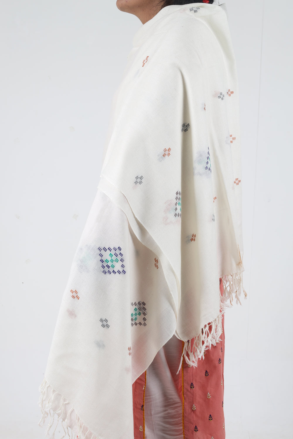 Swati Kadhi Handloom Half White