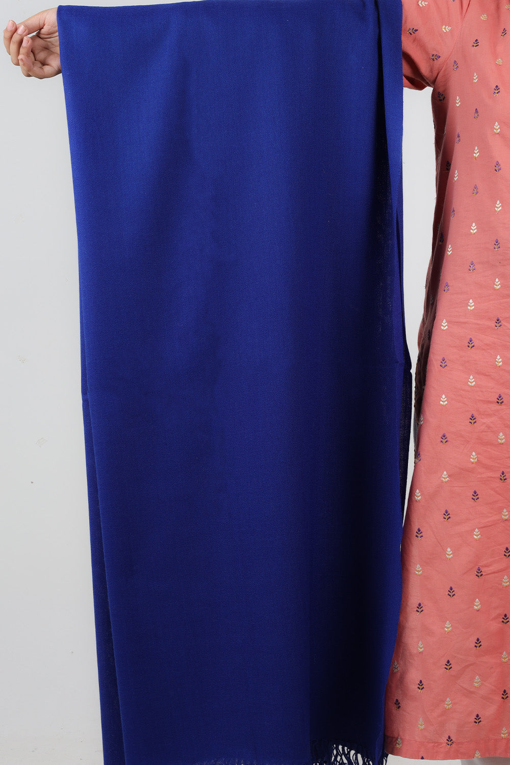 Swati Handloom Plain Navy Blue Shawl