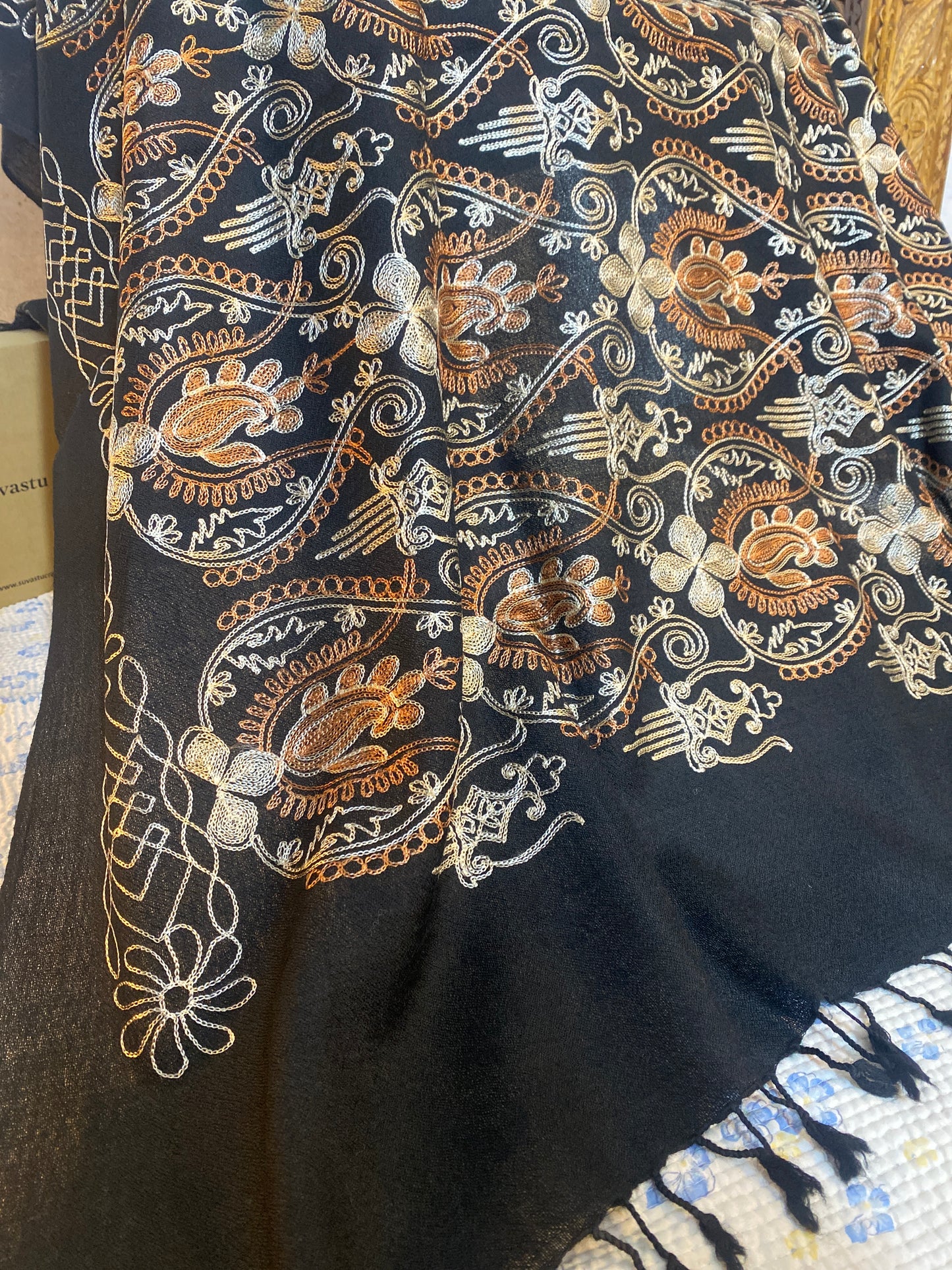 Swati Embroidery Wool Black JM