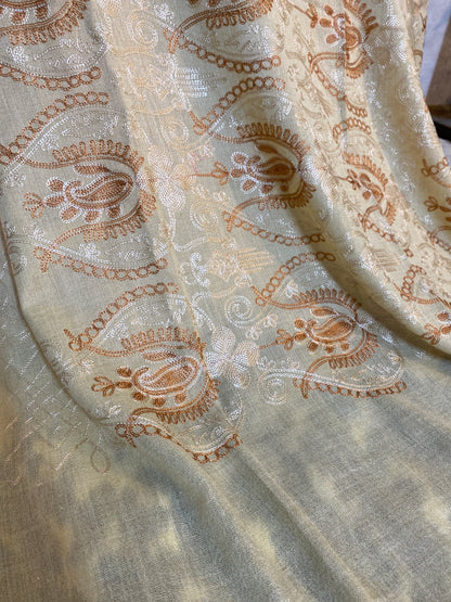 Swati Embroidery Wool Cream HA