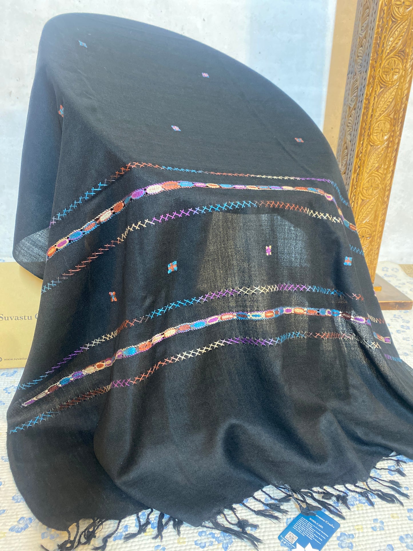 Swati Embroidery Wool Black BM