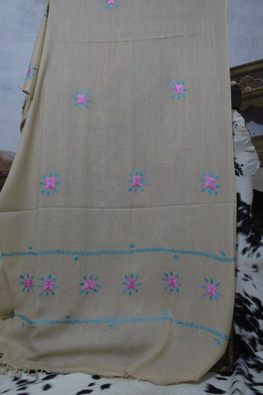 Swati Embroidery Wool Brown E