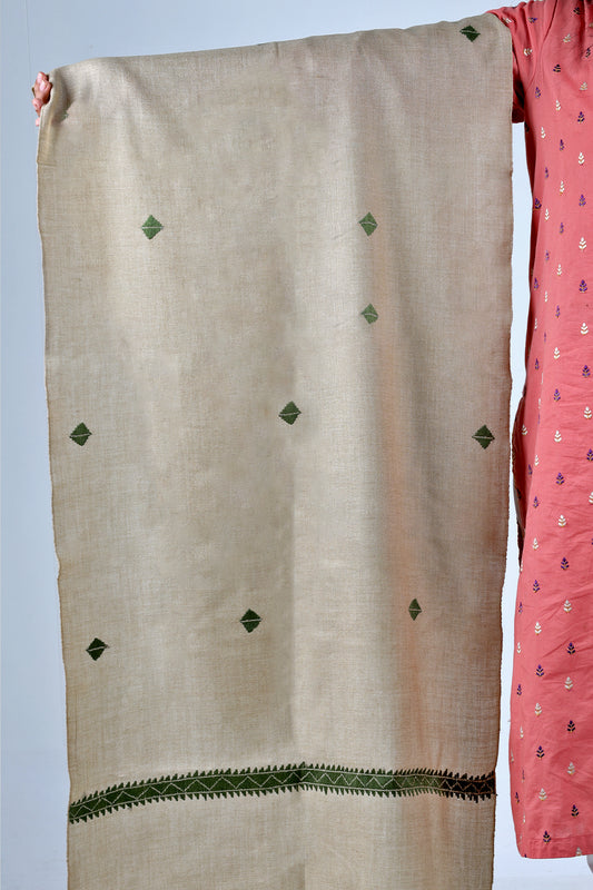 Swati Handloom Embroidery Wool Shawl TS