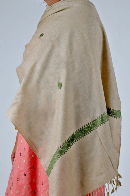 Swati Handloom Embroidery Wool Shawl TS