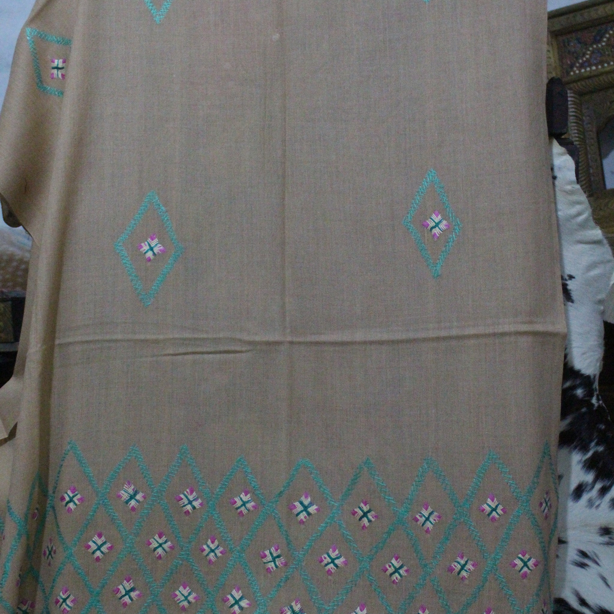 Swati Embroidery Wool Brown G