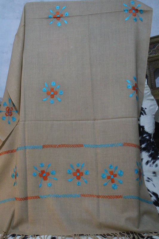 Swati Embroidery Wool Brown