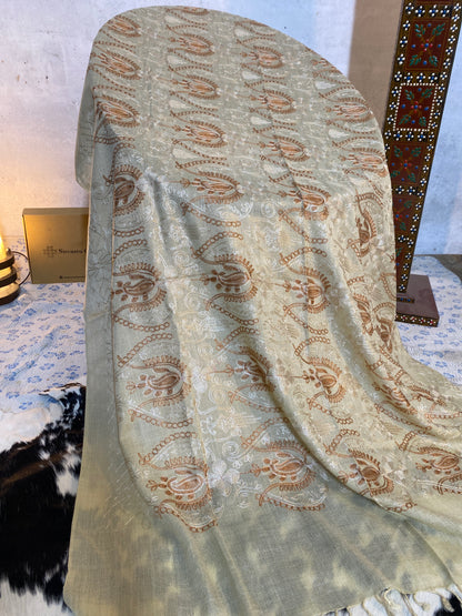 Swati Embroidery Wool Cream HA