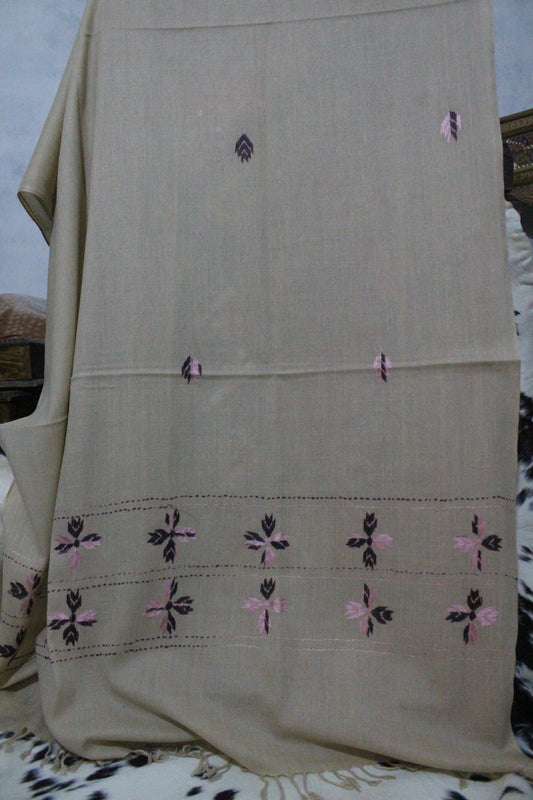Swati Embroidery Wool Brown F