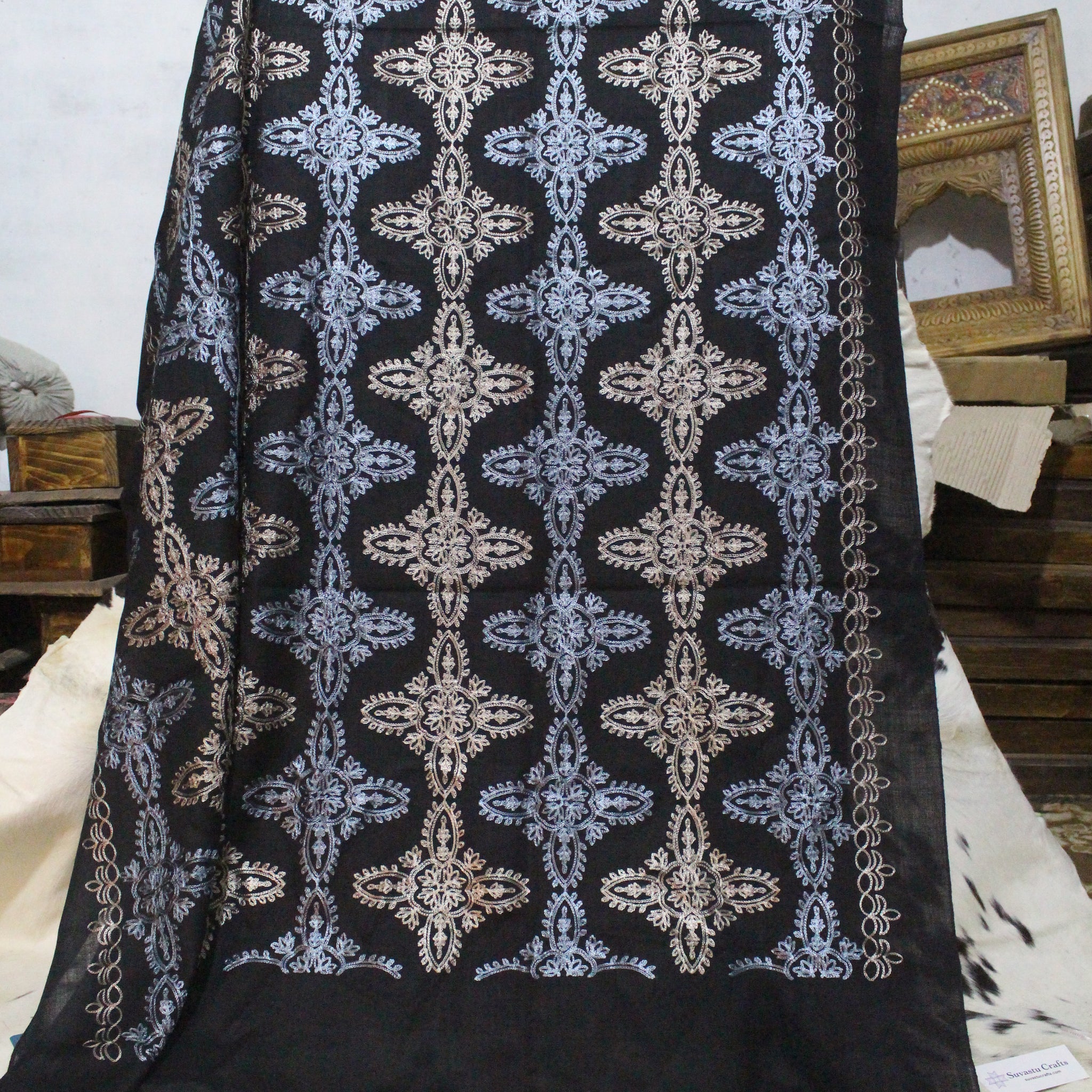 Swati Embroidery Wool BLack AK