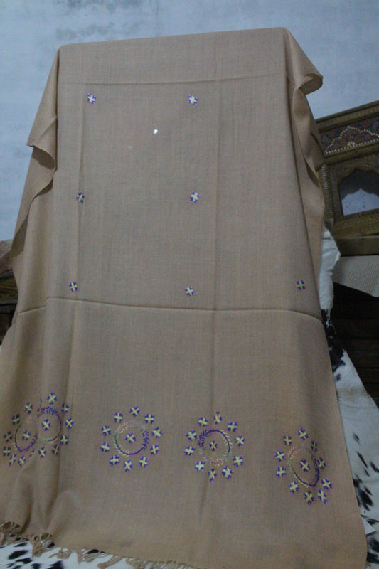 Swati Embroidery Wool Brown k