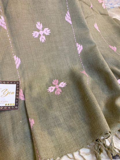 Swati Embroidery Wool Gray F