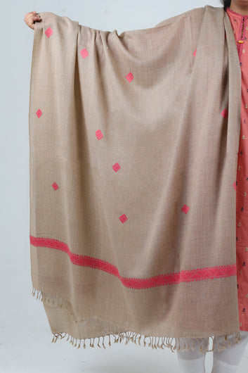 Swati Handloom Embroidery Wool Shawl