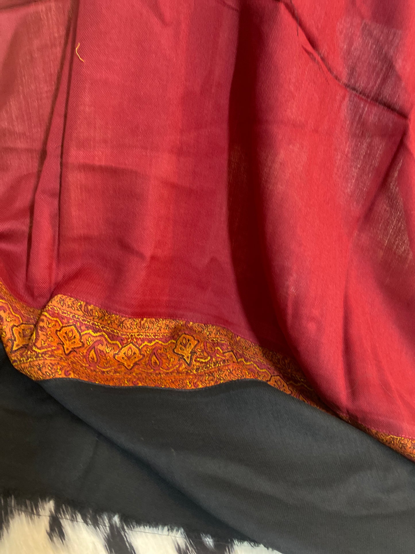 Pashmina plain Mahroon Shawl