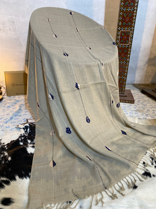 Swati Embroidery Wool Gray G