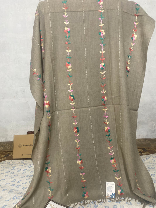 Swati Embroidery Wool Gray