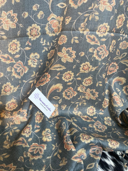 Swati Print Wool Dark Gray F