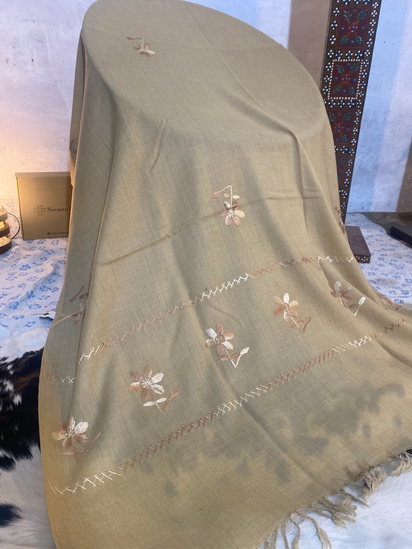 Swati Embroidery Wool Brown H