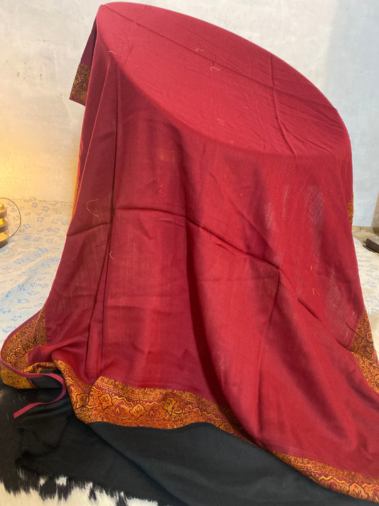 Pashmina plain Mahroon Shawl