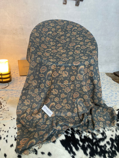 Swati Print Wool Dark Gray F