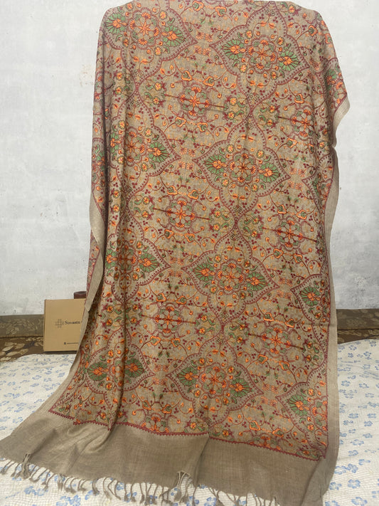 Swati Embroidery Wool Brown