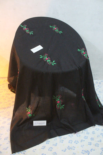 Summer Swiss Shawl Black C