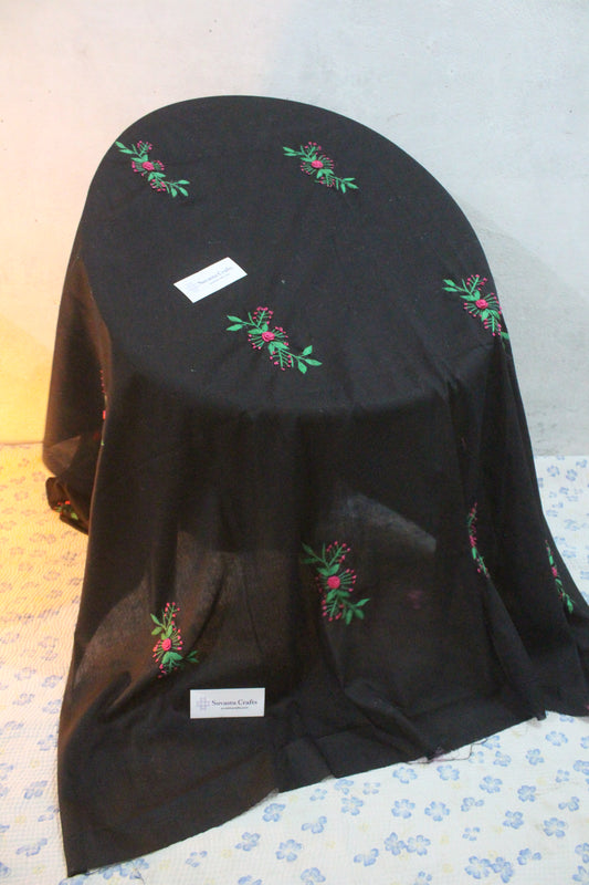 Summer Swiss Shawl Black C