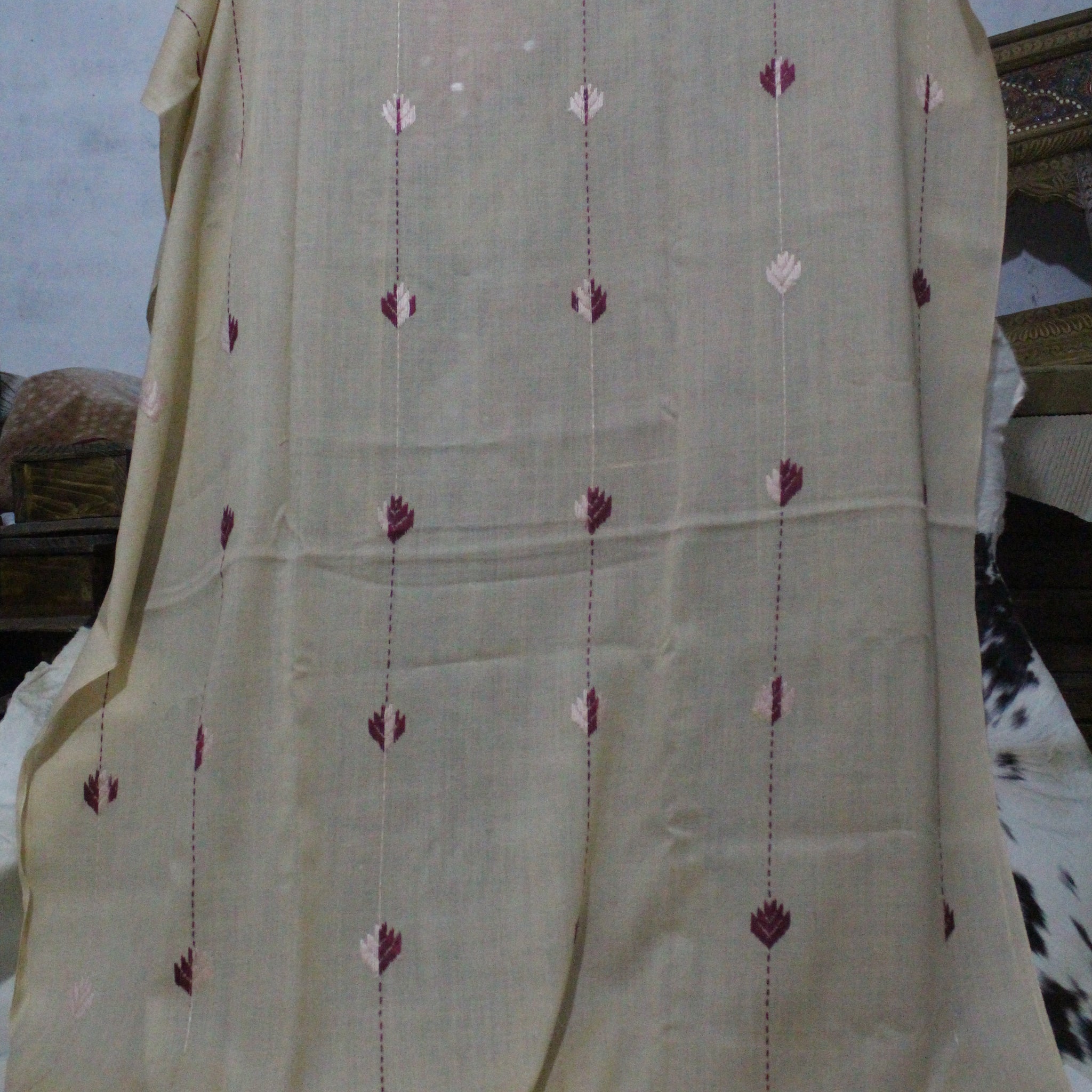 Swati Handloom Embroidery Wool Nude