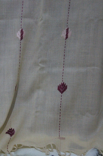 Swati Handloom Embroidery Wool Nude