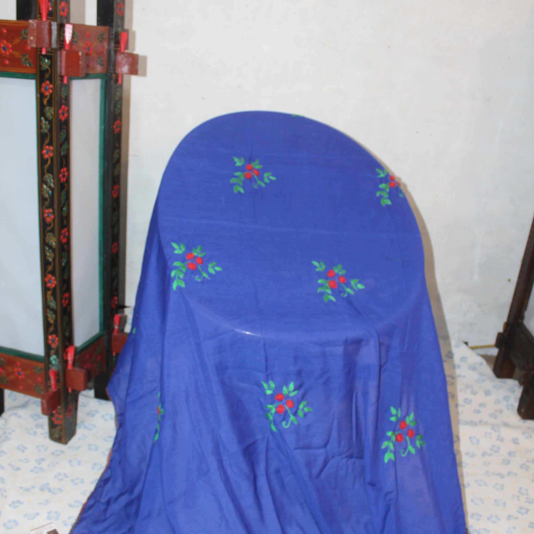 Summer Swiss Shawl Blue A