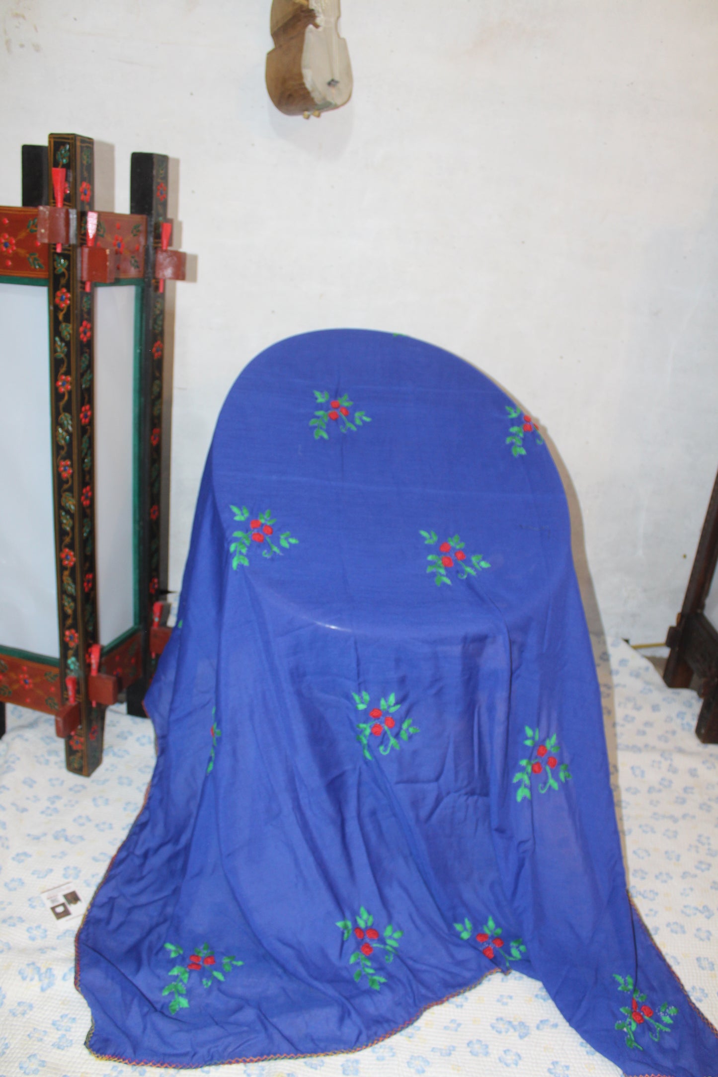 Summer Swiss Shawl Blue A