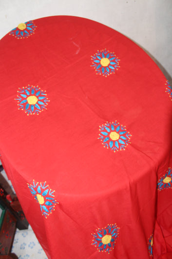 Summer Swiss Shawl Red