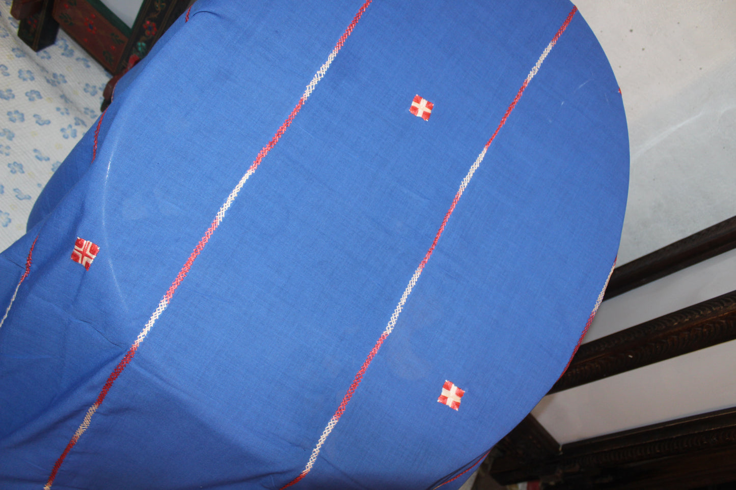 Summer Swiss Shawl Blue B
