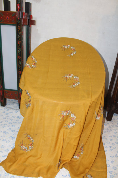 Summer Swiss Shawl Mustard
