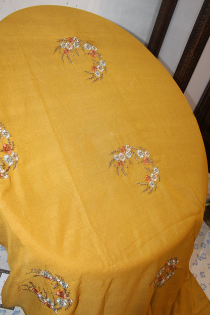 Summer Swiss Shawl Mustard