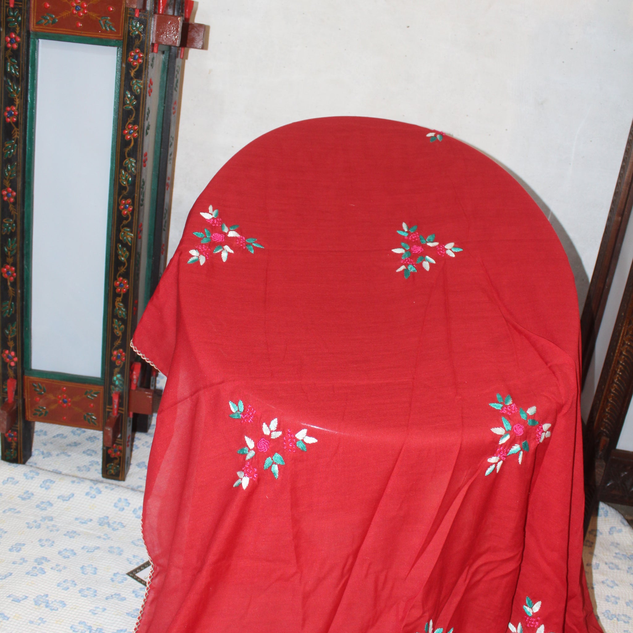 Summer Swiss Shawl Mahroon A