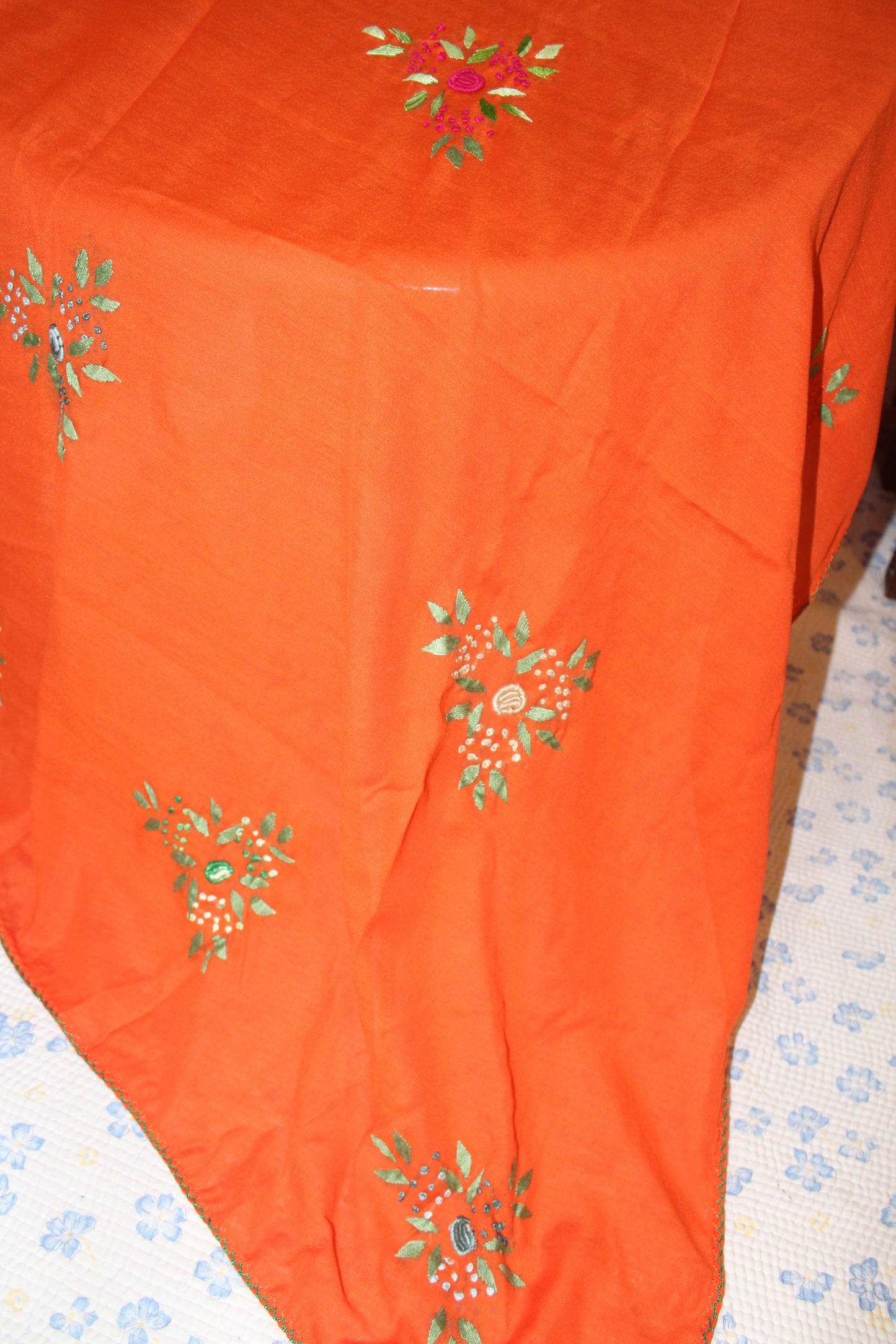 Summer Swiss Shawl Orange A