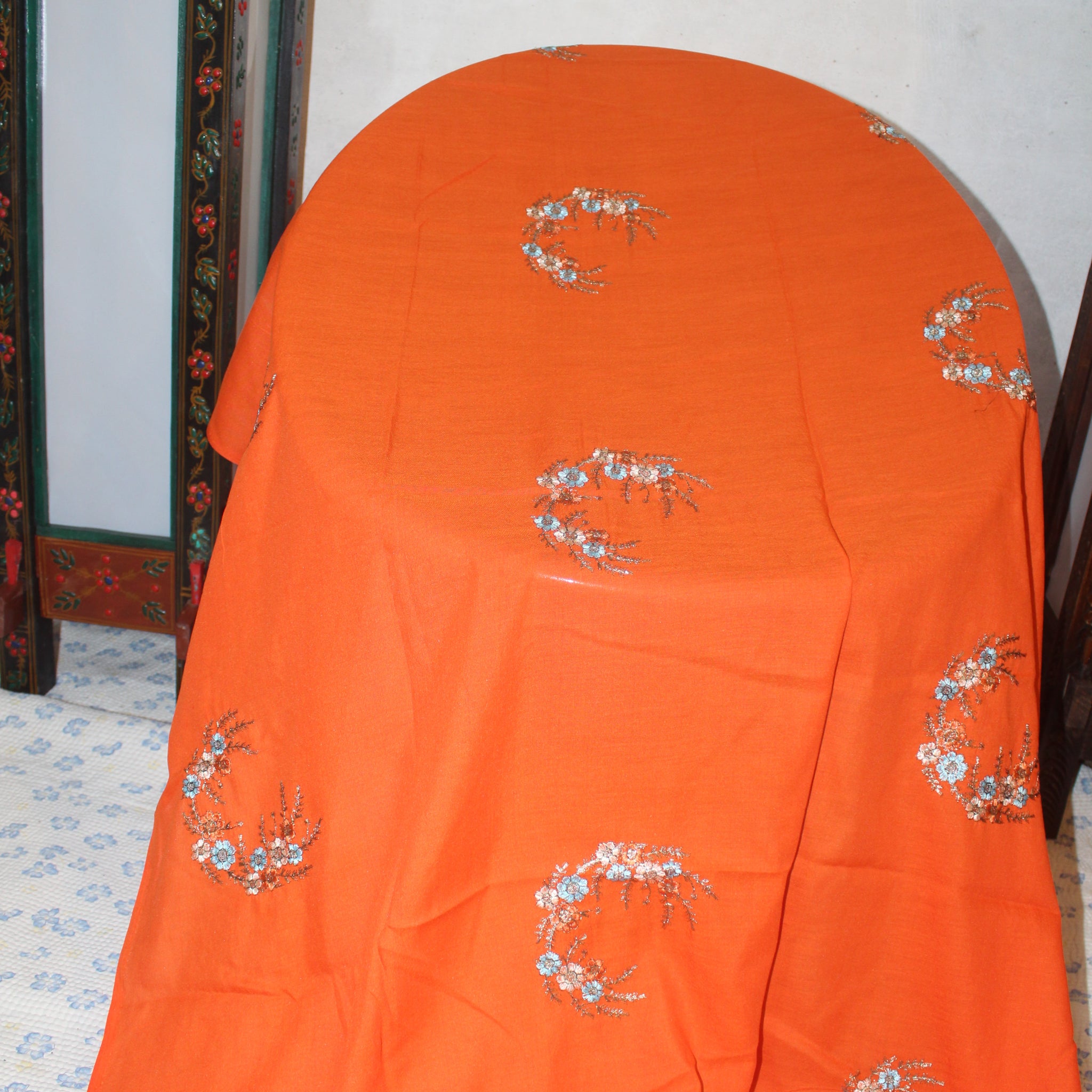 Summer Swiss Shawl Orange