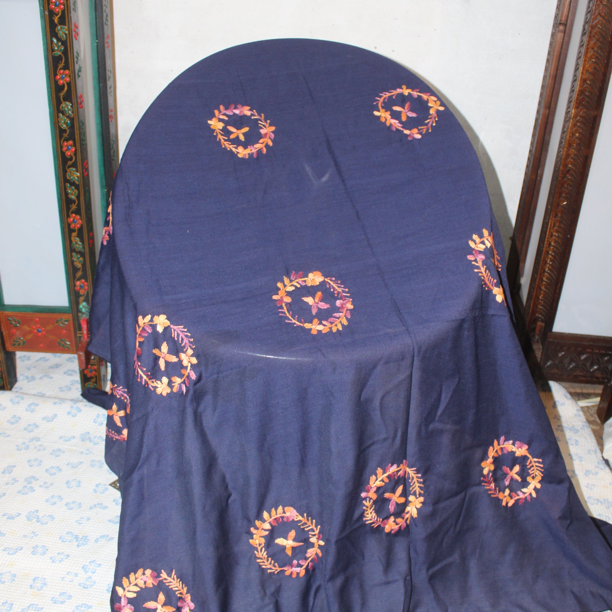 Summer Swiss Shawl Blue